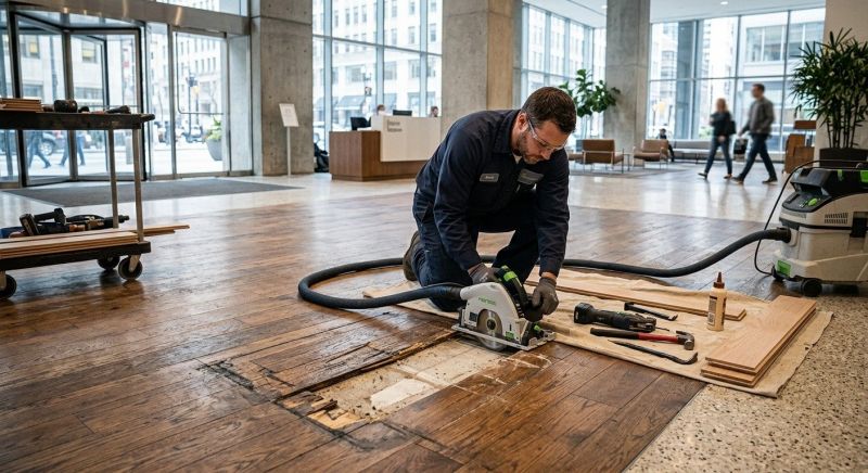 Our team working on Flooring Service projects in Summit County, OH
