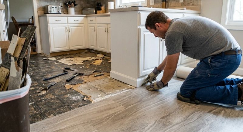 Linoleum Floor Installation in Stow, OH