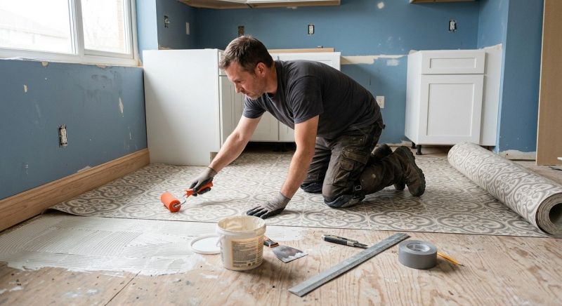 Sheet Linoleum Installation in Canton, OH