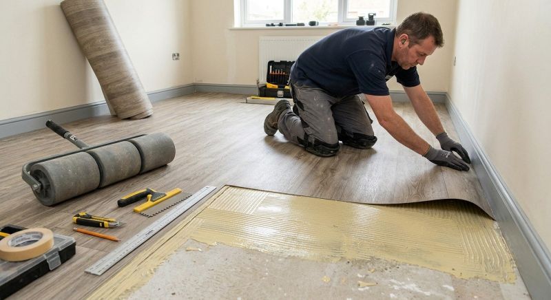 Sheet Linoleum Installation in Stow, OH